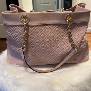 Tory Burch nude large handbag.